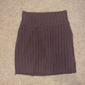 Offline by Aerie Women's Brown OG Groove Ribbed Mini Skirt